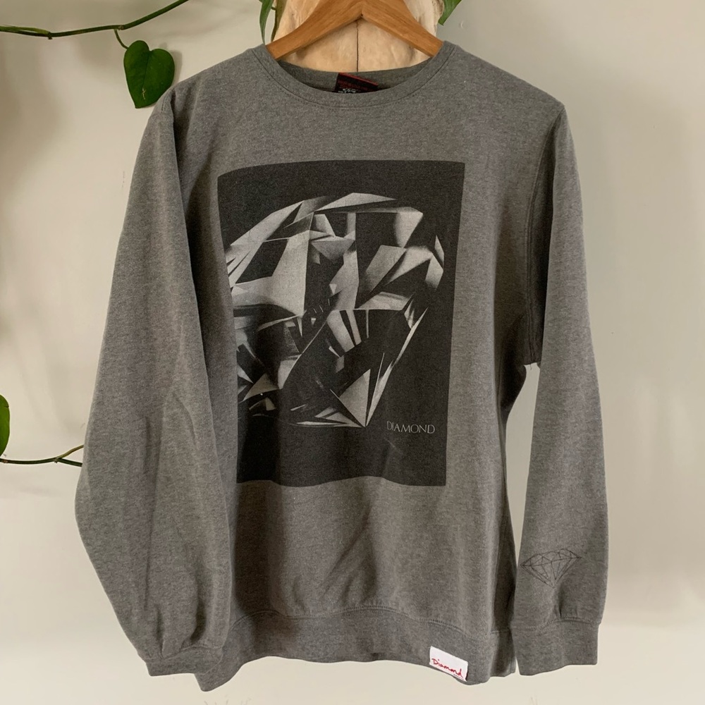 Diamond Supply Co. Charcoal Graphic Crewneck Sweater